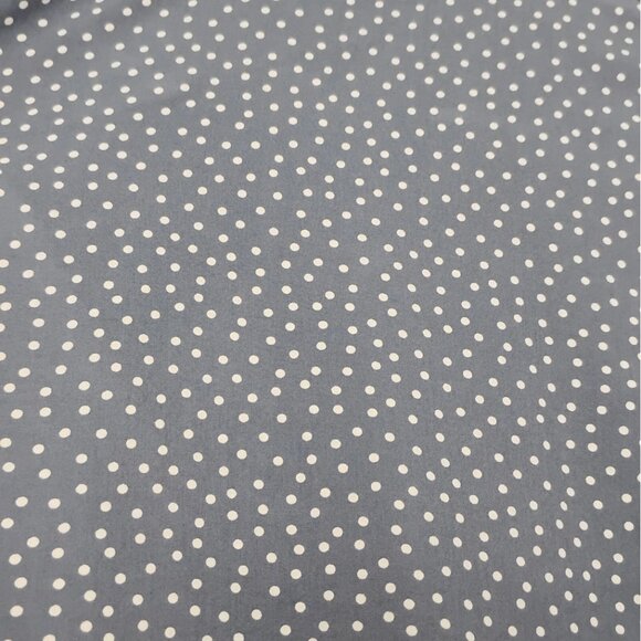 Abercrombie & Fitch XL Charcoal Gray Polka Dot Blouse Back Buttons - Picture 8 of 9